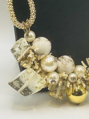 Vintage Maximalist Acrylic Beaded 24” Necklace Jewelry Statement Piece Estate