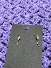 Vintage Goldtone Chain Dangle Earrings 2.5 inches Long