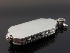 Art Deco Marquise & Round Cut Lab Created Diamond Engagement 925 Silver Pendant