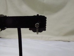 Mexico Sterling Silver Carved Black Onyx Mask Screw Back Earrings 1 x 1″ #721