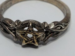 ✨VINTAGE✨ 925 Sterling Silver PSCL Peter Stone Signed Celtic Band Ring Size 8.75