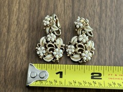 Lot of 3 Vintage Rhinestone Earrings Estate Find Coro & More