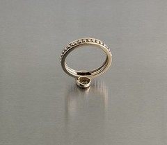 Vintage Ross Simons Dainty Citrine Solitaire Ring Vermeil 925 Silver Size 7