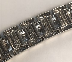 2.16 CTTW SI2 K Natural Diamond 14k White Gold Tennis Bracelet 62.7 G