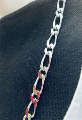 Monet Figaro Chain Necklace Silver Plated Metal 22″ Retro 80’s Timeless Classic