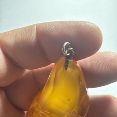 Pendant Amber Baltic Egg Yoke Big 2.25” Piece 15.5 Grams Antique
