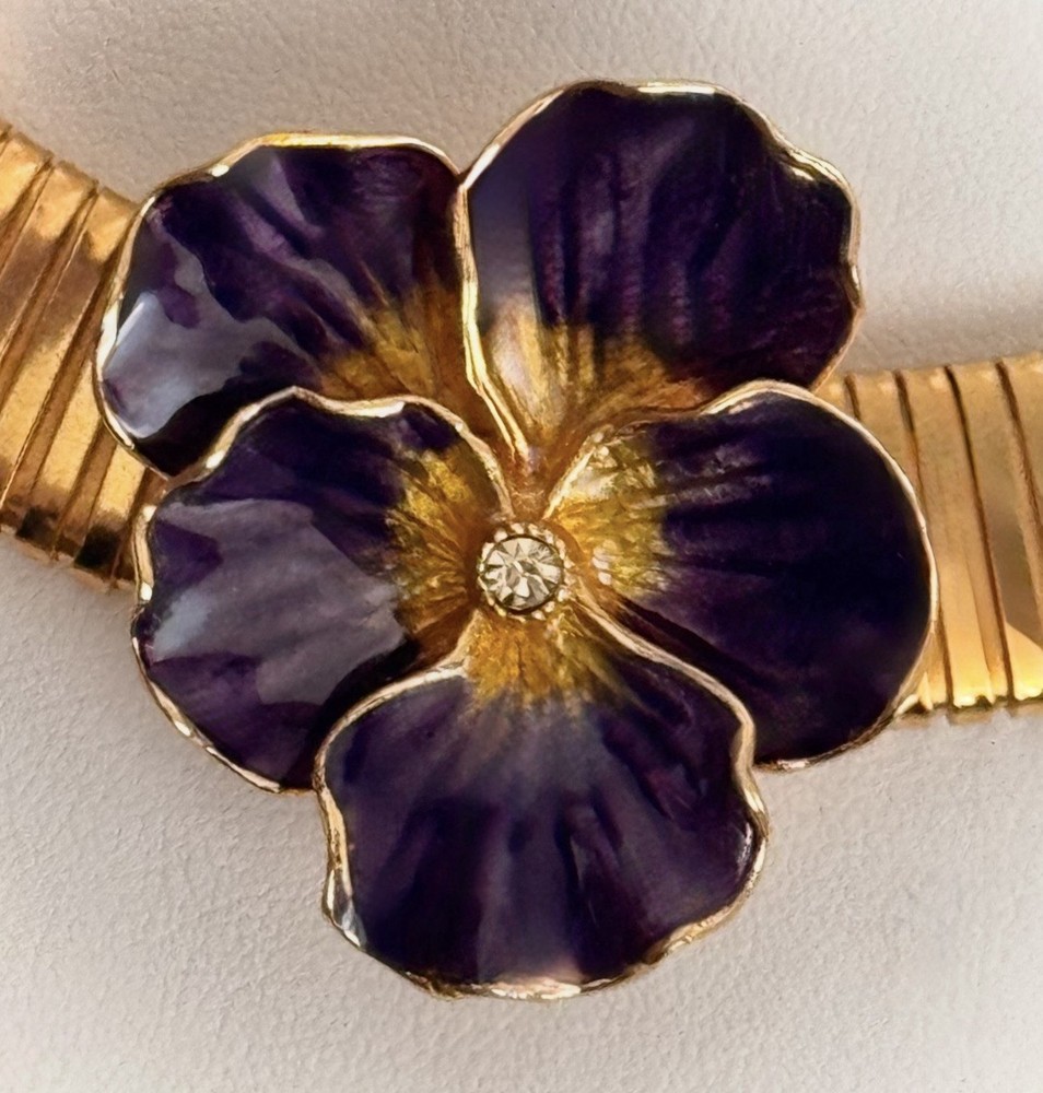 Metropolitan Museum of Art Russian Imperial Purple Pansy Necklace Made By CINER