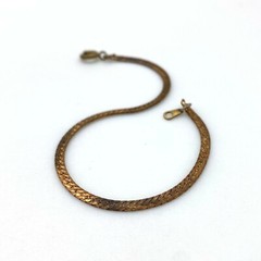 Vintage Brass Plated Snake Chain Bracelet (7 Inches) (FC43)