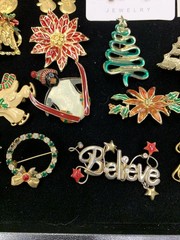 Holiday Christmas Jewelry Lot Brooches Earrings Gerrys Gold Crown Inc Vtg – Now