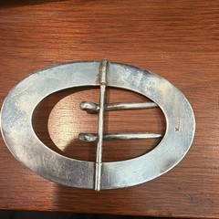 Antique La Pierre Sterling Silver Sash Belt Buckle Set Victorian Edwardian