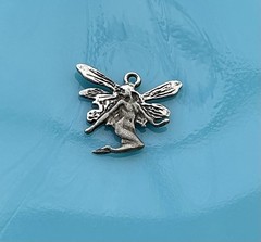 VTG Sterling Silver Fairy Angel Nymph Lady Charm Pendant Fantasy Jewelry 1.1g