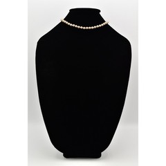 Vintage Choker Necklace Beaded Round Ball Gold Tone Chain Chunky NOS 1980s W1