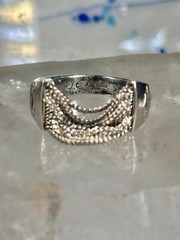 Harley Davidson ring biker chain pinky band size 5.50 sterling silver women