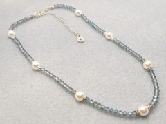 ANNE KLEIN AB Beads Faux Pearl Necklace 16in.