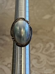 Vintage Mabe Pearl Ring~Marked VB~Volmer Bahner~Sterling ~Size 7.75
