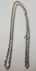 5 Vtg Chains Trifari 19″ Beaded, Hearts 14″, Bar Link 16″, Bead 16.5″, Rope 24″