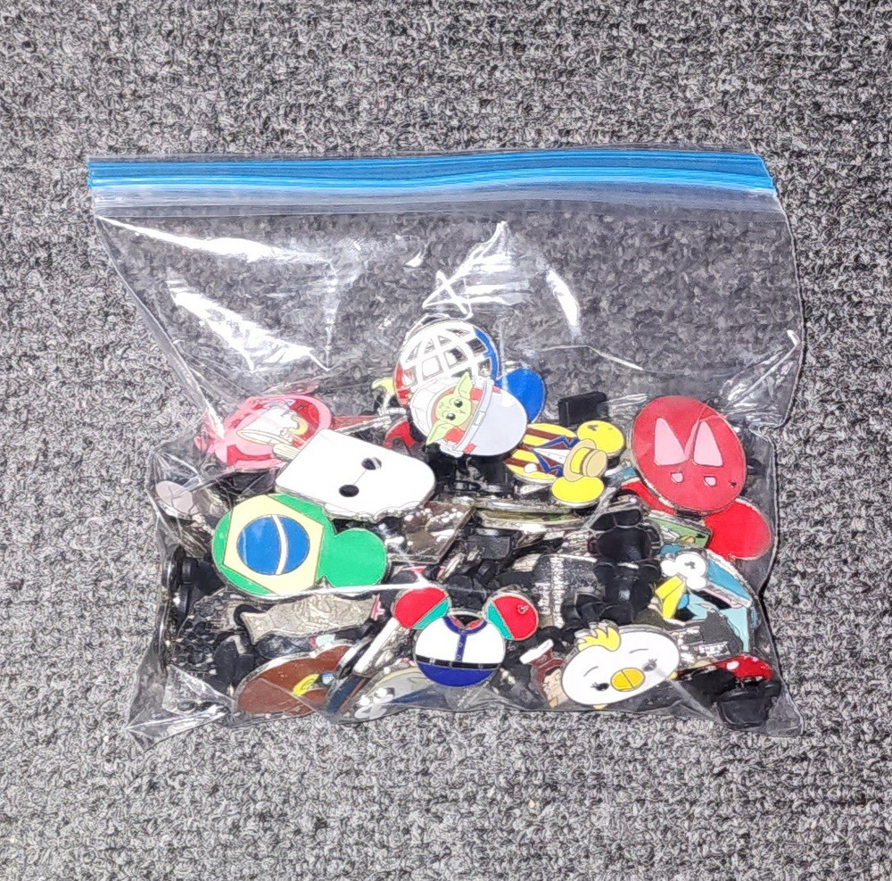 60 Mixed Lot Cartoon & TV Character Enamel Lapel Pins, Disney Pins