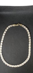 VTG. 925 FAS Italian Sterling Silver Braided Tri-Tone Silver/Gold 16″ Necklace