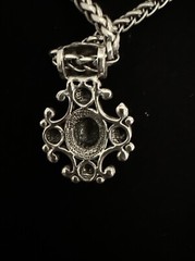Vintage Silver And Black Necklace And Earrings