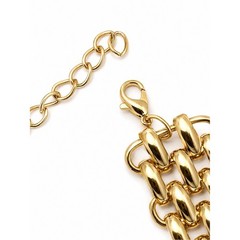 Vintage-Inspired Multi-Strand Gold Tone Chain Bold Runway Heavyweight Statement
