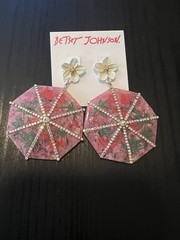 Betsey Johnson Umbrella Ring and Earrings Set – Rare