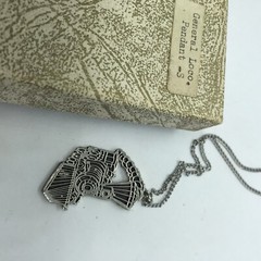 Vintage Train General Locomotive Pendant Necklace 60s 70s Transportation Jewelry