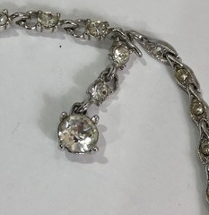 Bogoff Necklace Choker Rhinestone Silver Tone 15.5 in Length – Vintage