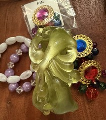 Vintage Plastic Lucite Jewelry Lot Colorful Necklaces Bracelets Brooches Beads