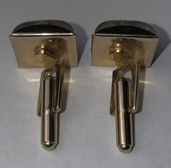 Rare 1960s Genuine Seahorse Confetti Lucite Domed Cuff Links-aquatic Sea Life