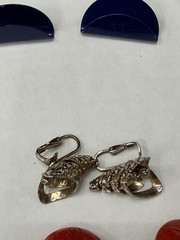 Vintage Costume Jewelry Lot Faux Pearls Enamel Earrings Bracelets Necklace (8p)