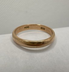USSR Soviet Vintage Wedding Ring Yellow Gold 14K 2.27gr – Size 5.5 / 3.1mm width