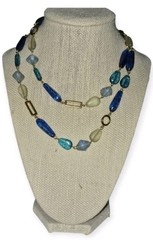 Liz Claiborne Vintage Long, Multi Color Beaded Necklace.