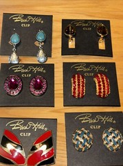 Six pair of vintage Birch Hill clip on earrings. Beautiful!