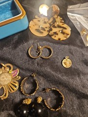 Grandma’s Jewelry Costume Jewelry Lot With Gold
