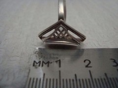 Vintage 925 Sterling Silver Signet Ring Star Hallmark Oval Top Filigree Size 7.5