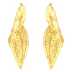 Vintage Irregular Leaf Earrings Women Light Luxury Small Batch Studs 1Pc