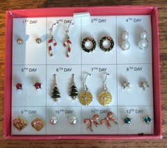 Vintage Avon 2008 Holiday Christmas Earrings Pierced Box Lot Of 12