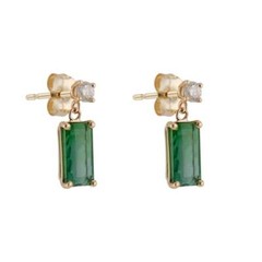 Peter Suchy 1.50 Carat Tourmaline Diamond Yellow Gold Dangle Earrings
