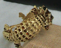 Kenneth J Lane TWO TWISTED TOPAZ crystal Alligator ALLIGATORS Bracelet NEW