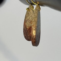 Crazy Lace Agate Teardrop Earrings Gold French Wire lightweight Gemstone Boho