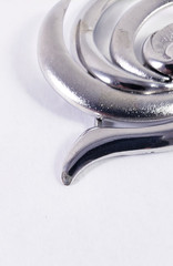Vintage Tona Silver Tone Dual Texture Swirl Pin Brooch