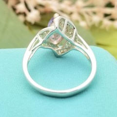 Silver Marquise Amethyst Filigree Ring-925-10.5mm Stone-1TCW-February-Elegant-