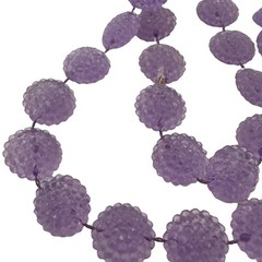 VINTAGE ~ PLASTIC FROSTED LUCITE ~ GRAPES FRUIT SCREW EARRINGS & NECKLACE
