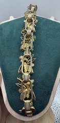 Juliana D&E Blue Aurora Borealis Rhinestone 5-Link Bracelet