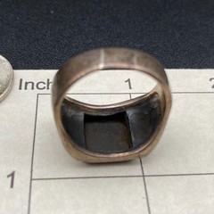 Vintage Black Onyx Sterling Silver Ring Size 11.25