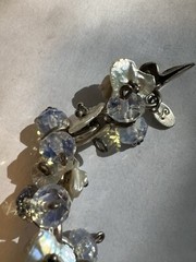 Artisian Made Beaded Pale Amethyst Bracelet with shells and crystals – signed