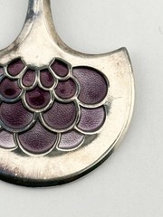 Vintage David Andersen Norway Sterling 925 Pendant W/ Purple Enamel