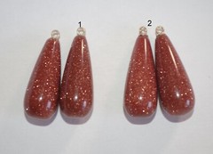 Handmade 14K Carved Large Sunstone Tear Drop Lever back Earrings