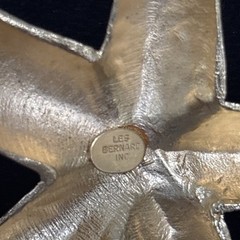 Les Bernard STARFISH ABSTRACT VINTAGE Brooch Pin Large SIGNED 3.5”
