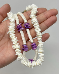Vintage Y2K 90s Puka Shell Heishi Necklace Bracelet Lot 10 Surfer Hawaiian Beach